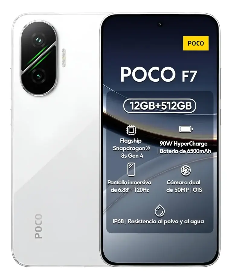 POCO F7 smartphone gamer com tela AMOLED 6,67", Snapdragon 8s Gen 4 e design moderno