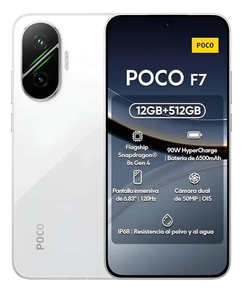 POCO F7 smartphone gamer com tela AMOLED 6,67", Snapdragon 8s Gen 4 e design moderno