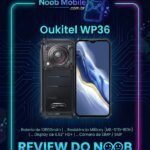 Oukitel WP36 é bom para quem busca resistência militar e som potente de 128dB; visão frontal e traseira do aparelho robusto com bateria de 10.600 mAh.