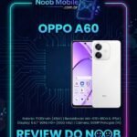 Smartphone OPPO A60 com design moderno e tela de alta visibilidade, destacando suas especificações de resistência militar e bateria, para quem busca saber se o celular OPPO A60 é bom.