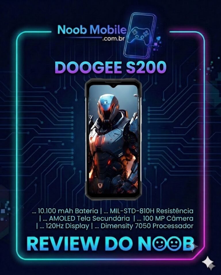 Celular Doogee S200 é bom? Review técnico do matador de topos de linha com bateria de 10.100 mAh e tela secundária.