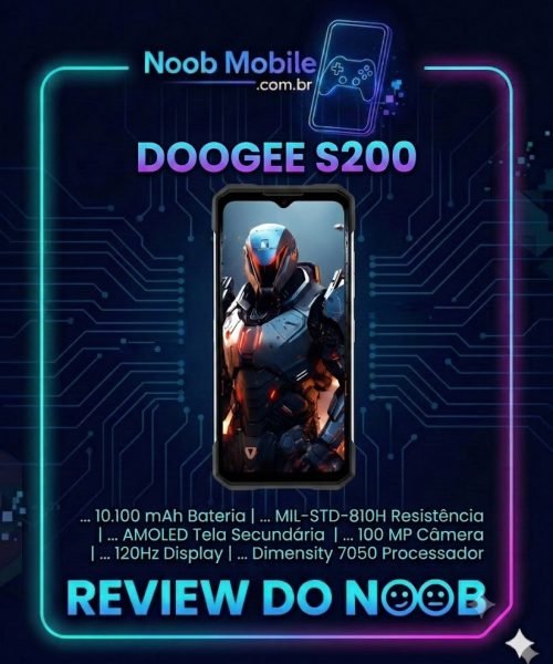 Celular Doogee S200 é bom? Review técnico do matador de topos de linha com bateria de 10.100 mAh e tela secundária.