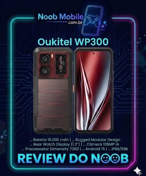 Oukitel WP300 é bom: smartphone robusto e modular 3 em 1 com smartwatch e fones integrados em análise completa no blog Noob Mobile.